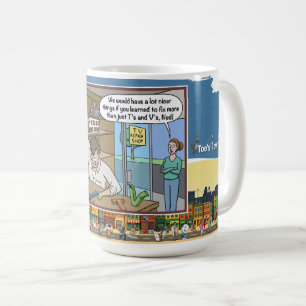 Caneca De Café Reparador de TV Clássico Humor Absurdo de Jogo d