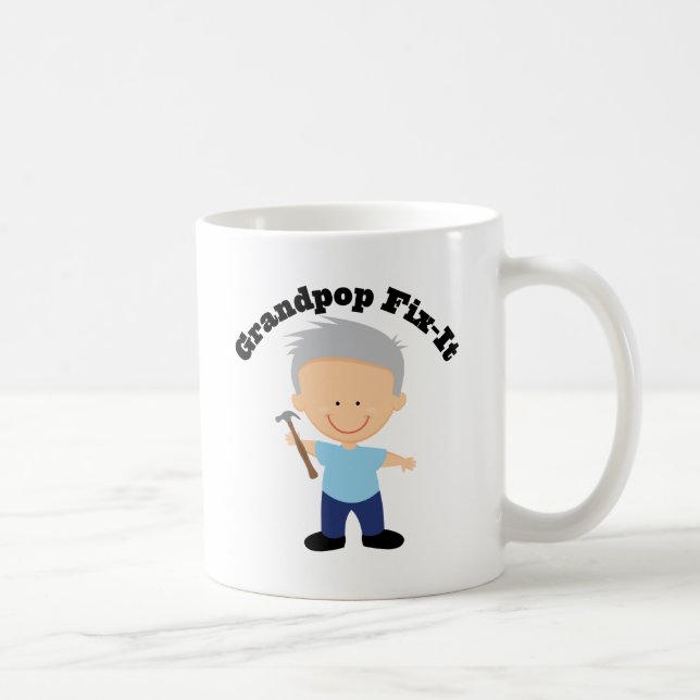 Caneca De Café Reparo de Grandpop ele (Direita)