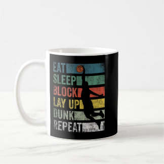 Caneca De Café Repetição de T-Shirt no Basquete de Sono