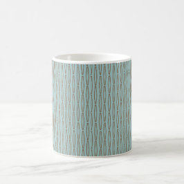 Caneca De Café Repetição Geométrica Azul Pálido