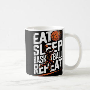 Caneca De Café Repetições de basquete do sono, jogador, garotos, 