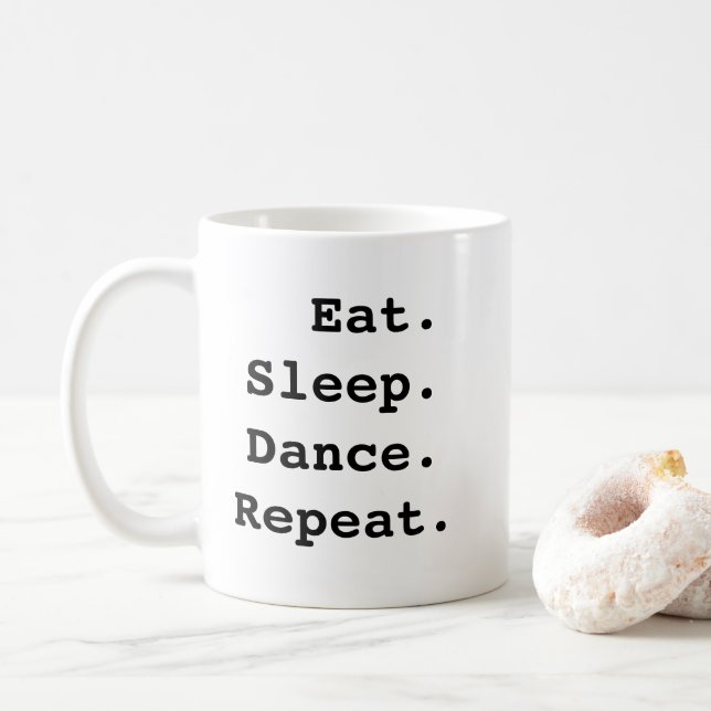 Caneca De Café Repetir a dança de repouso (Com Donut)