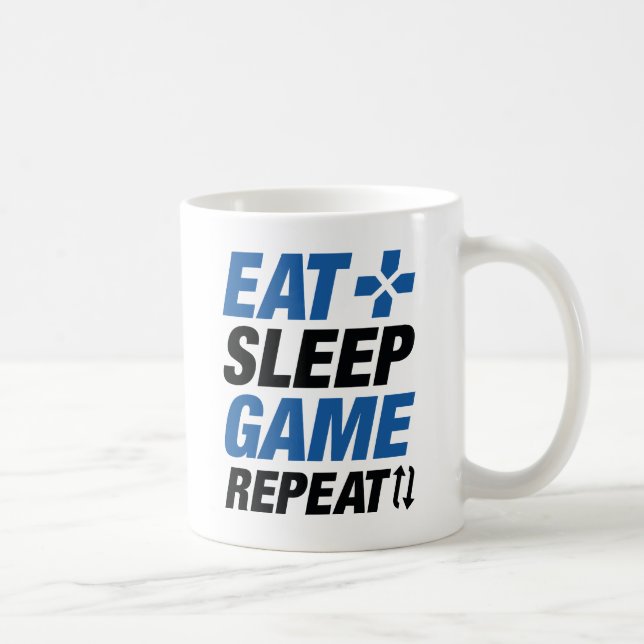 Caneca De Café Repetir Jogo de Sono (Direita)