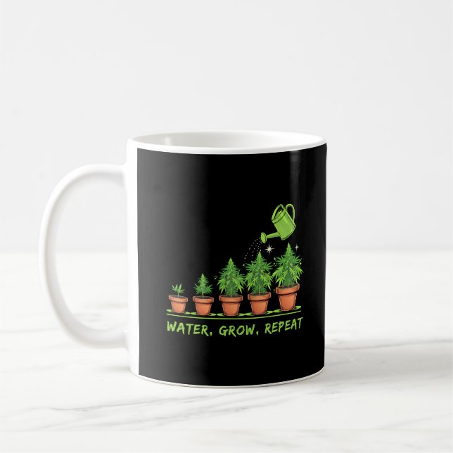 Caneca De Café Repetir o crescimento da água | Engraçado Gardenin (Esquerda)