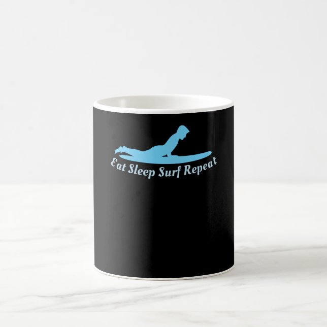 Caneca De Café Repetir o Surf de latência (Centro)