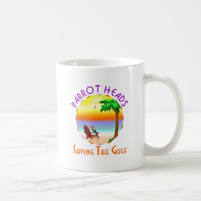 Caneca De Café Repita mecanicamente as cabeças que salvar o golfo (Direita)