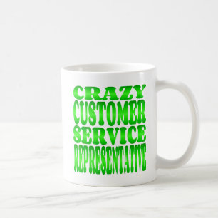 Caneca De Café Representante de atendimento ao cliente louco em v