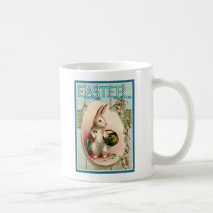 Caneca De Café Reprodução de Ilustração Antiga do Coelho da Pásco