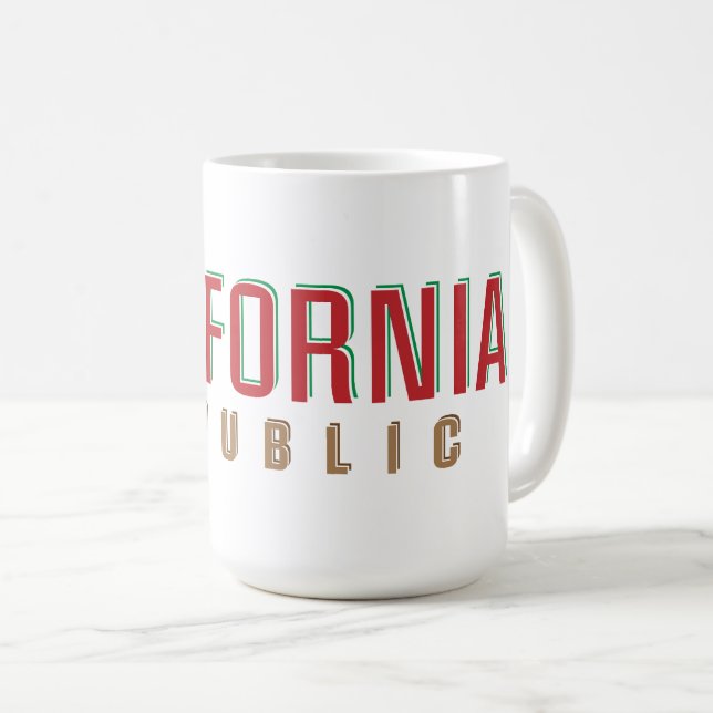 Caneca De Café República Califórnia (Frente Esquerda)