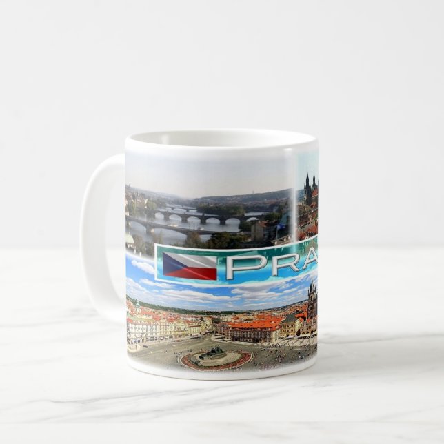 Caneca De Café República Checa - Praga - Prag - Praha - (Frente Esquerda)