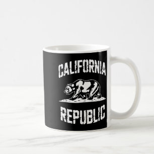 Caneca De Café República da Califórnia Estado Grizzly Retro Vinta
