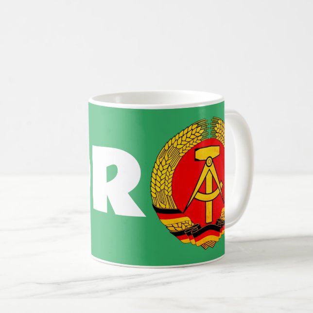Caneca De Café República Democrática Alemã (DDR, GDR) Alemanha Or (Frente Esquerda)