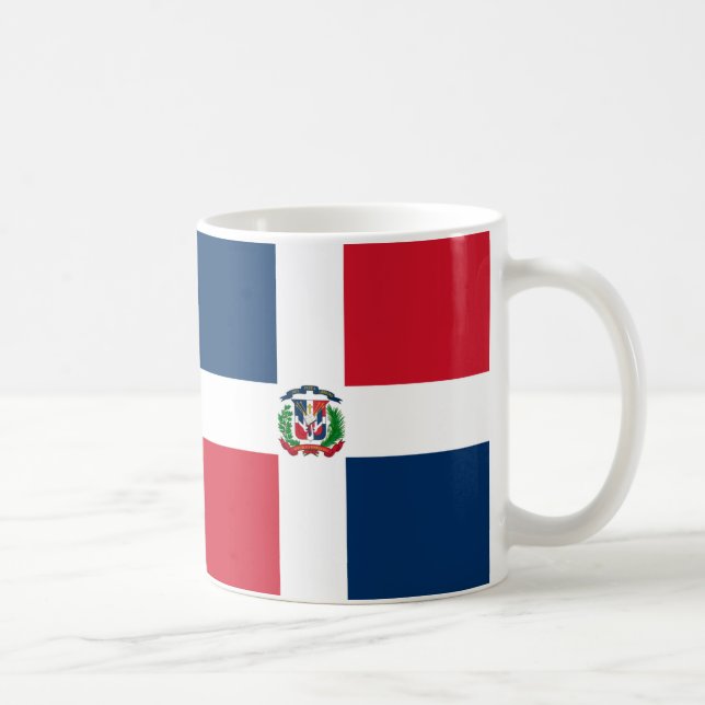 Caneca De Café República Dominicana Bandeira Cerâmica Mug (Direita)