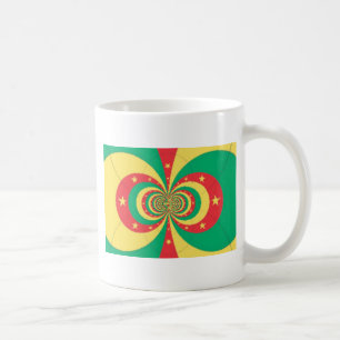 Caneca De Café República dos Camarões estrela de cinco pontas