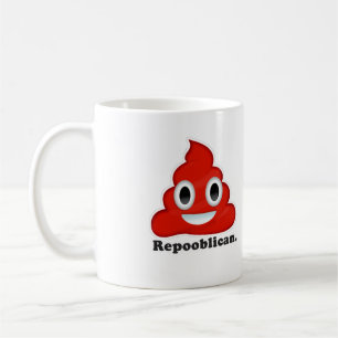 Caneca De Café República Poo Vermelha -