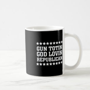 Caneca De Café Republicano Conservador Amante de Deus e Armas de