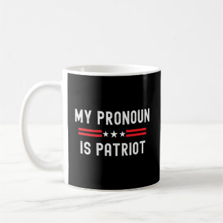 Caneca De Café Republicano Meu Pronoun É Patriota Conservador Ame