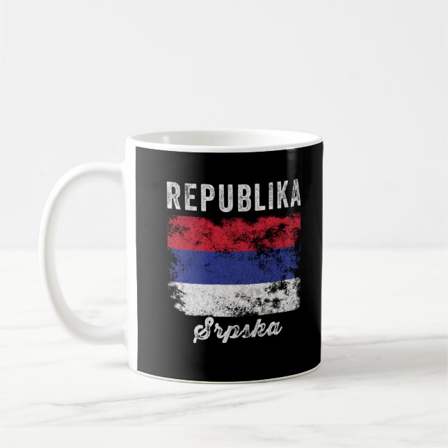 Caneca De Café Republika Srpska Flag (Esquerda)