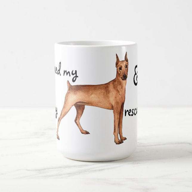 Caneca De Café Resgate de Pinscher Alemão (Centro)