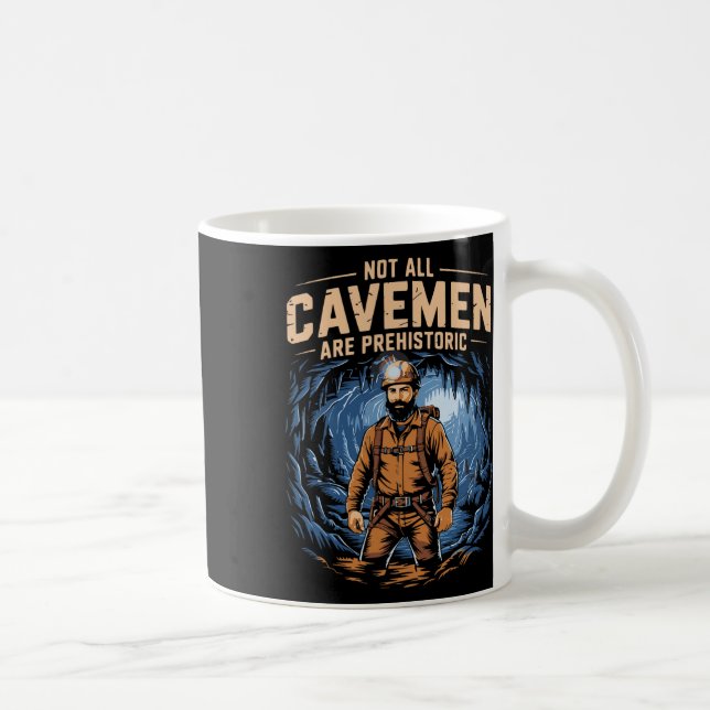 Caneca De Café Resgate engraçado de escalada em caverna (Direita)