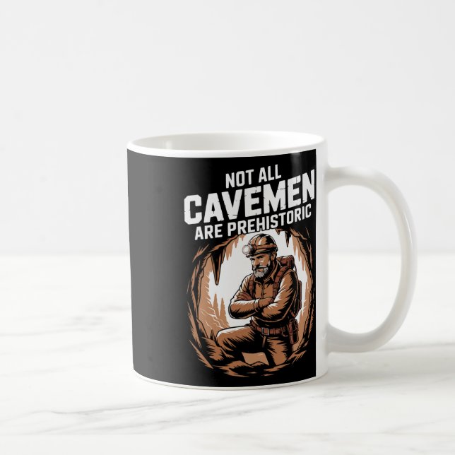 Caneca De Café Resgate engraçado de escalada em caverna espeleolo (Direita)