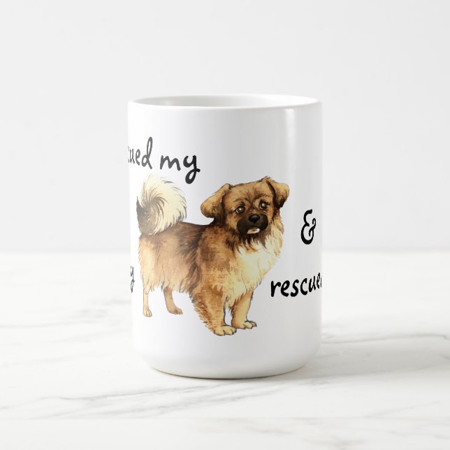 Caneca De Café Resgate Tibetano Spaniel (Centro)
