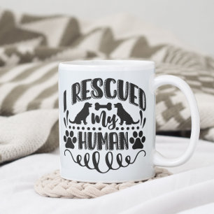 Caneca De Café Resgatei O Meu Humano