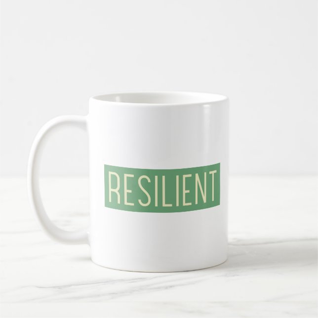 Caneca De Café RESILIENT Classic Mug – Strength in Every Sip (Esquerda)