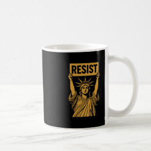Caneca De Café Resista Estátua da Liberdade Rebelde Protesto Cont