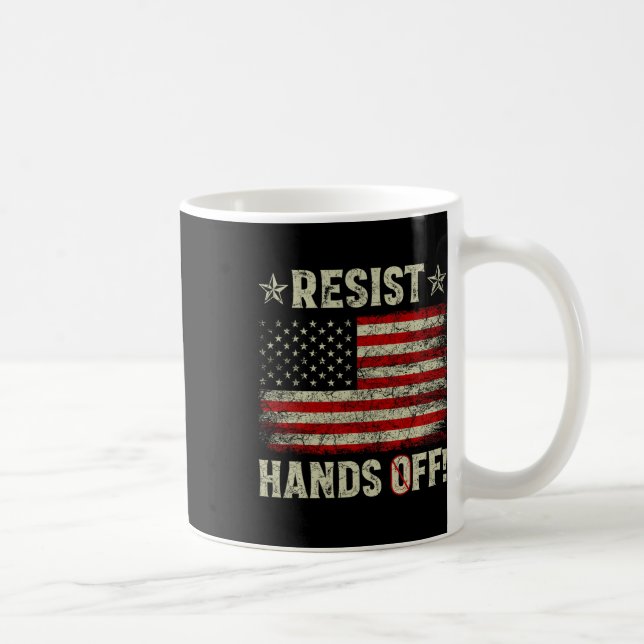 Caneca De Café Resista Sem Interferência Protesto Seguridade Soci (Direita)