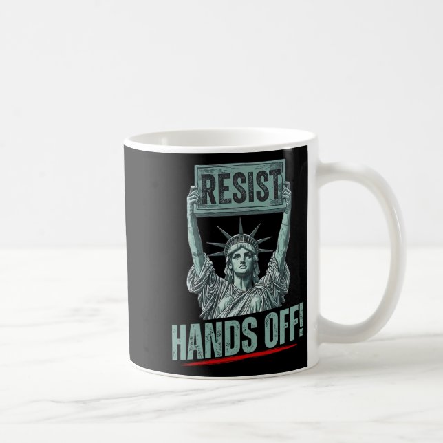 Caneca De Café Resistência À Estátua Da Resistência Da Liberdade  (Direita)