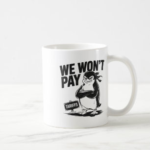 Caneca De Café Resistência à Injustiça Política Engraçada Pinguim