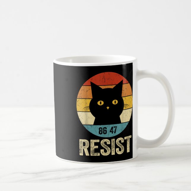 Caneca De Café Resistência Anti-Trump Teto Retro Resiste Anti-Tru (Direita)