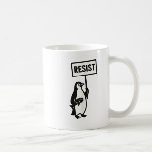 Caneca De Café Resistência ao Ativismo do Pinguim