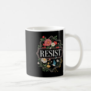 Caneca De Café Resistência ao Protesto Floral Trump Anti Trump 4