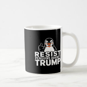 Caneca De Café Resistência Aos Pinguins Contra Tarifas De Tremore