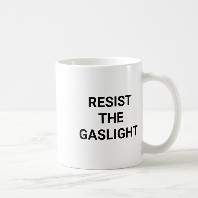 Caneca De Café Resistir Ao Gaslight (Direita)