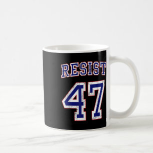 Caneca De Café Resistir ao Trump 47 Gráfico Retrotraído