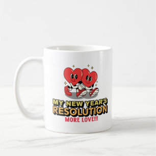 Caneca De Café Resolução de Ano Novo - Mais Amor