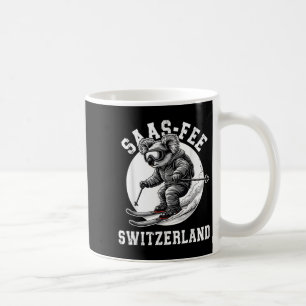 Caneca De Café Resort de esqui urso koala Saas-fee Alpes suíços E