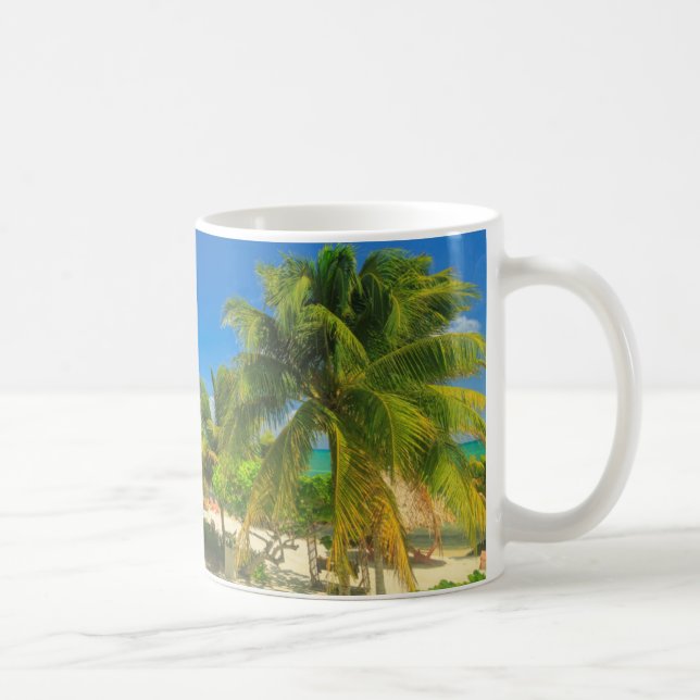 Caneca De Café Resort de praia tropical, Belize (Direita)