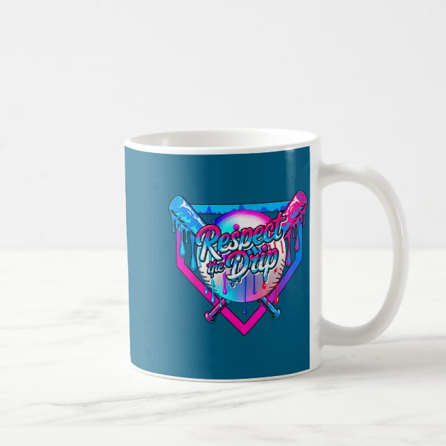 Caneca De Café Respect The Drip Baseball Ice Cream For Kids Boys  (Direita)