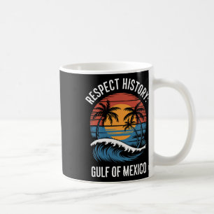 Caneca De Café Respeitar História Golfo Do México Retro Vintage B
