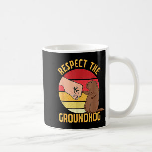 Caneca De Café Respeite a Camisa do Groundhog Engraçado Woodchuck