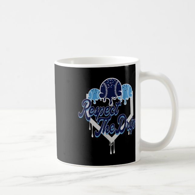 Caneca De Café Respeite A Placa Lar De Baseball Com Sprinkle (Direita)