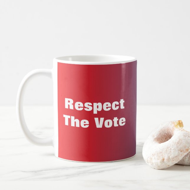 Caneca De Café Respeite a votação e o eleitor (Com Donut)