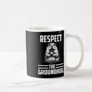 Caneca De Café Respeite O Dia do Celebrado Groundhog