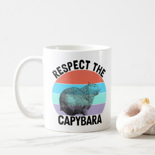 Caneca De Café Respeite O Funny Rodent Capibara De Capybara