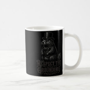 Caneca De Café Respeite O Groundhog Engraçado Dia Do Groundhog Pu