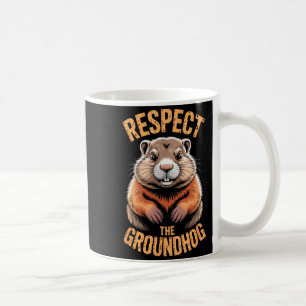 Caneca De Café Respeite O Groundhog Piada Divertida Punxsutawney